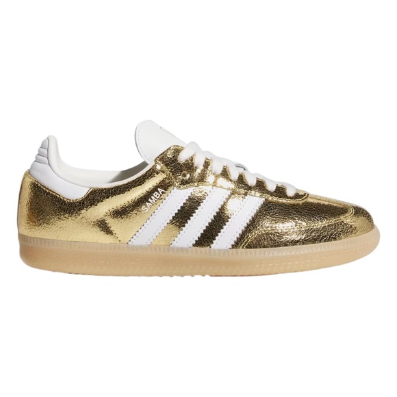 adidas Samba Classic Sneakers in Metallic Gold - Picture 3 of 4